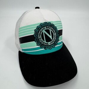 Ninkasi Brewing Eugene Oregon Trucker Hat Teal White Striped Snapback Cap